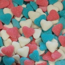 Cœurs mix Blanc Bleu Rose🍬  DULCEPLUS - 100g